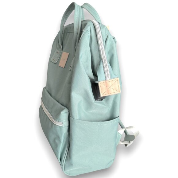 Large BLUE Laptop Backpack - USB Charging Port - Wide Opening - Water Resistant - Picture 2 of 16